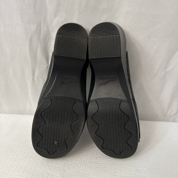 Dansko Sharla Sandals Womens Size 10 Black Leather Heel - Picture 12 of 12